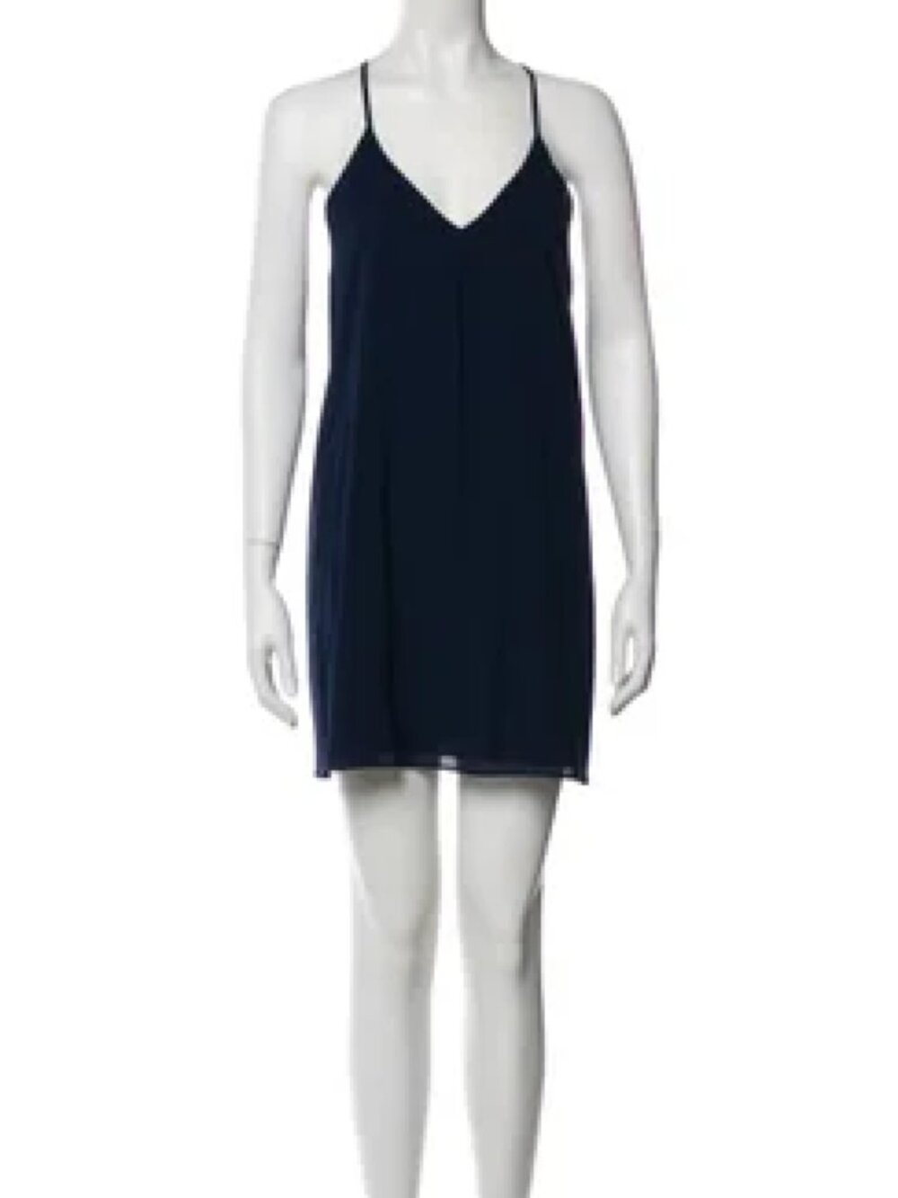 Alice and Olivia Navy Silk Mini Dress